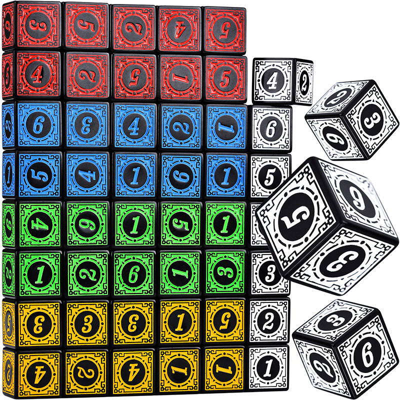 Board Game Pandemic - 10ชิ้น/เซ็ตชุดลูกเต๋าอะคริลิค D6ลายแกะสลักลูกเต๋าหลายหน้าเกมกระดาน6ด้านสำหรับ RPG ดันเจี้ยนและมังกรเกมกระดาน