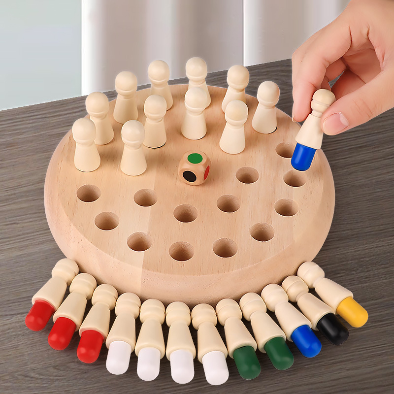 Board Game Oath - หน่วยความจําไม้ Matchstick เกมหมากรุก,การศึกษาเกมลอจิกอัจฉริยะของเล่น,ของเล่นปฏิสัมพันธ์ระหว่างพ่อแม่และลูก,ของขวัญสําหรับเด็ก