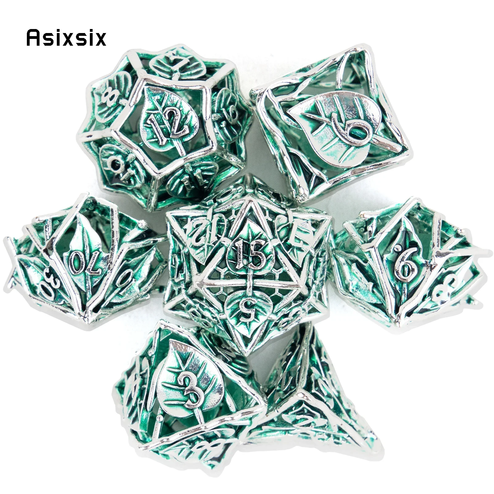 Board Game Pandemic - ลูกเต๋าโลหะ เหมาะสำหรับเกม RPG บนโต๊ะและเกมไพ่ 7 ชิ้น