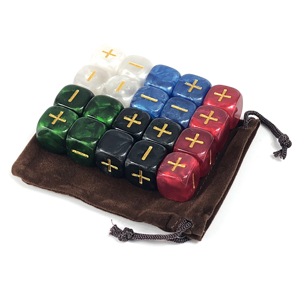 Board Game Electronic Table - Fate ลูกเต๋าพร้อมกระเป๋า 20 ชิ้นสําหรับเกมกระดาน 