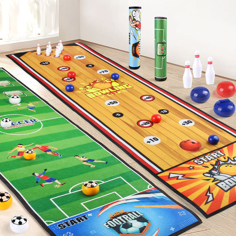 Board Game Fun - เกมกระดานฟุตบอลแบบมีปฏิสัมพันธ์สำหรับเด็ก เกมโต๊ะโบว์ลิ่ง เสื่อเกมสำหรับครอบครัว เพื่อน งานปาร์ตี้ สนุกสนาน