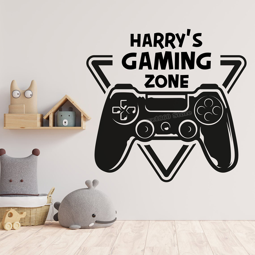 Board Game Video Games - Custom ชื่อ Gaming Zone Wall Decal