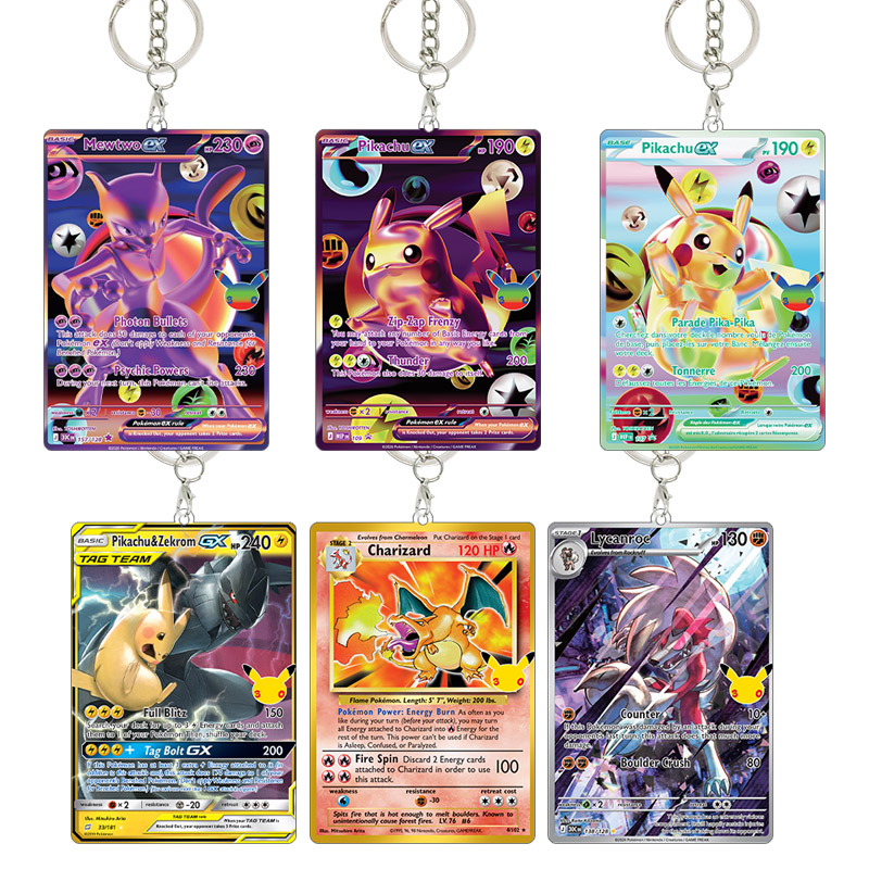 Board Game Online - พวงกุญแจอะคริลิค TCG Mewtwo Ex Zekrom Charizard