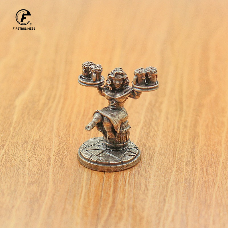 Vintage ทองเหลืองสีขาว Miniatu - Board Game Design บทวิจารณ์และราคา