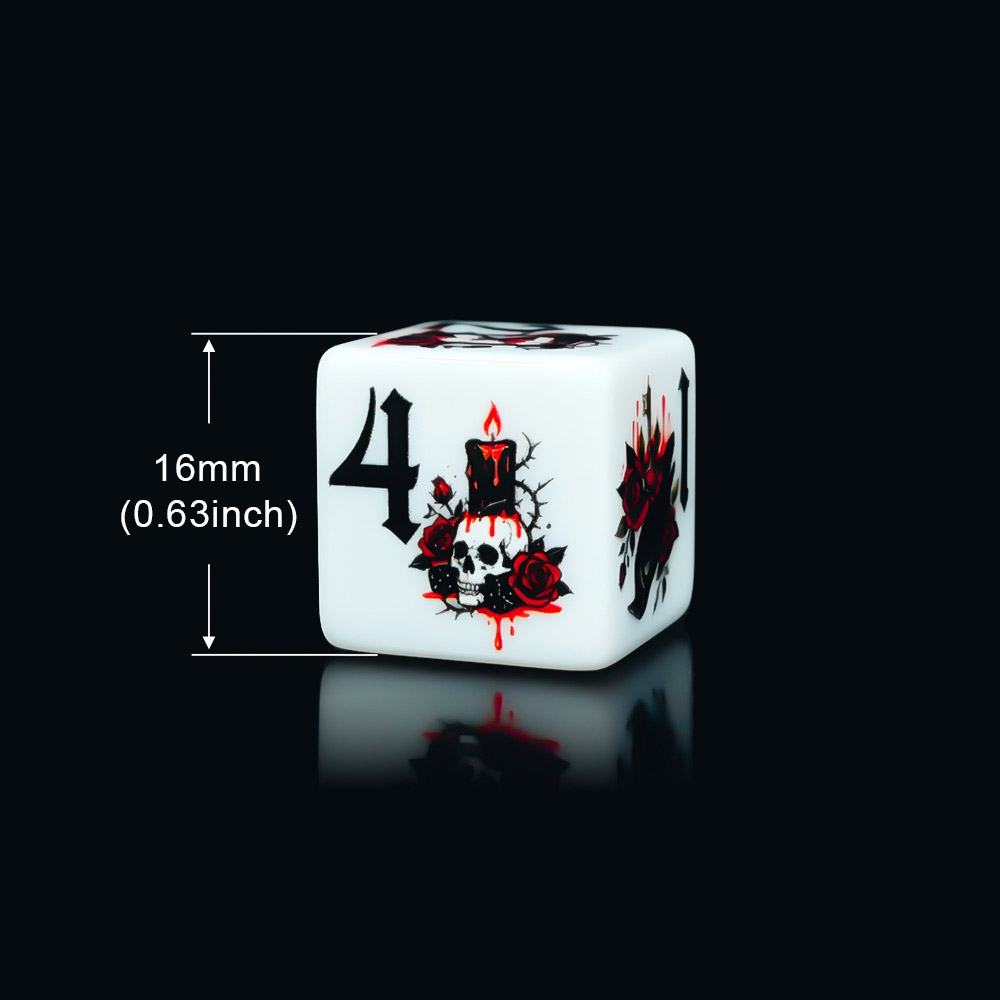ลูกเต๋าอะคริลิกพิมพ์ลายกุหลาบก - Board Game Electronic Table บทวิจารณ์และราคา