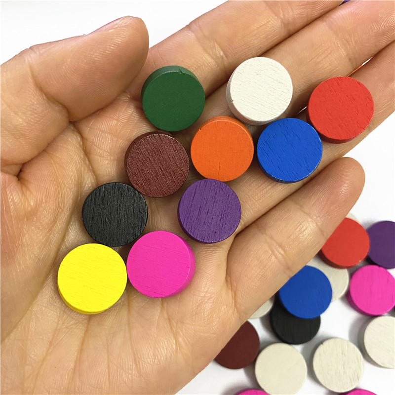 50 ชิ้น 15*5 มม.11 สีไม้ Disk  - Board Game Economy บทวิจารณ์และราคา