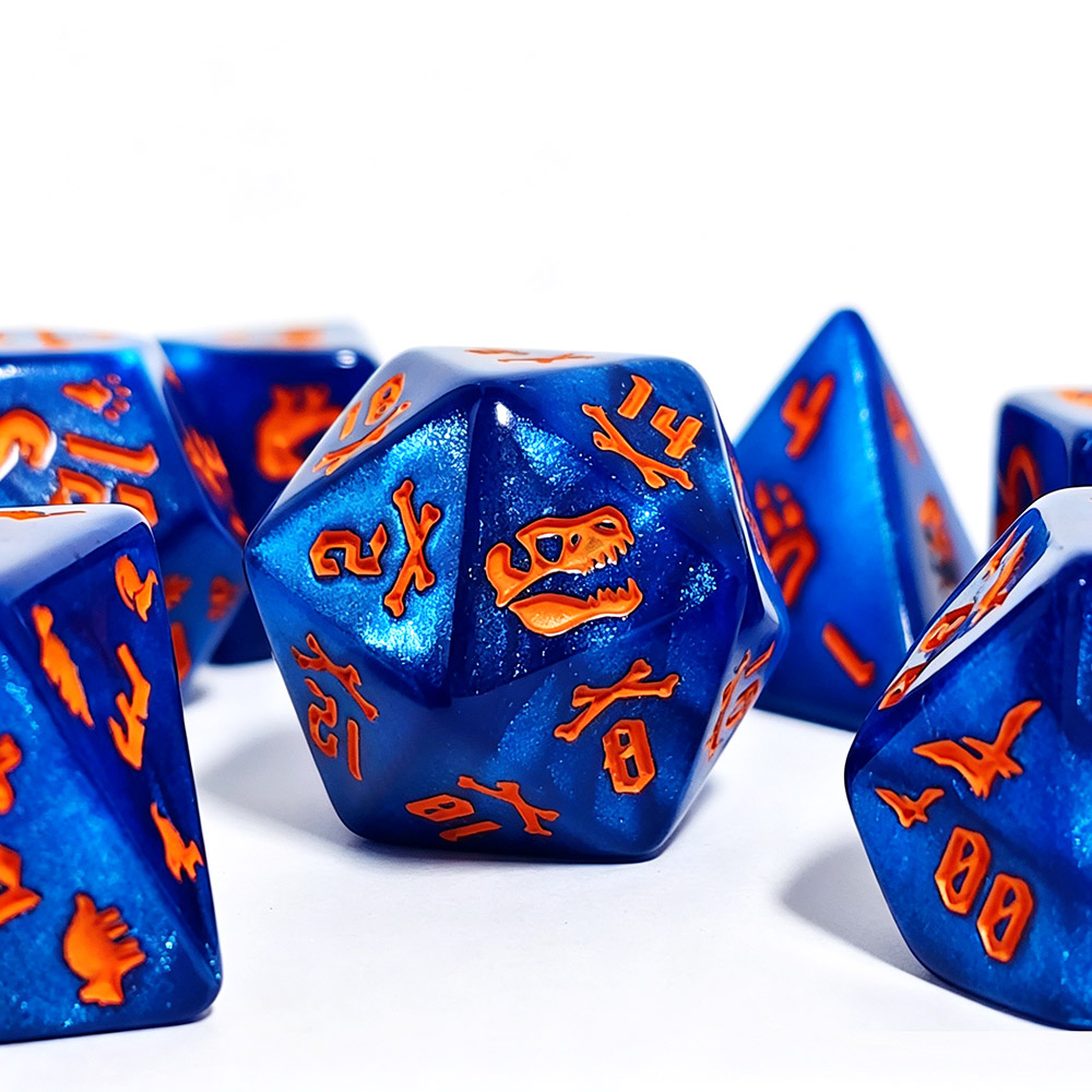 ชุดลูกเต๋าอะคริลิก 7 ชิ้น สีฟ้ - Board Game Pandemic บทวิจารณ์และราคา