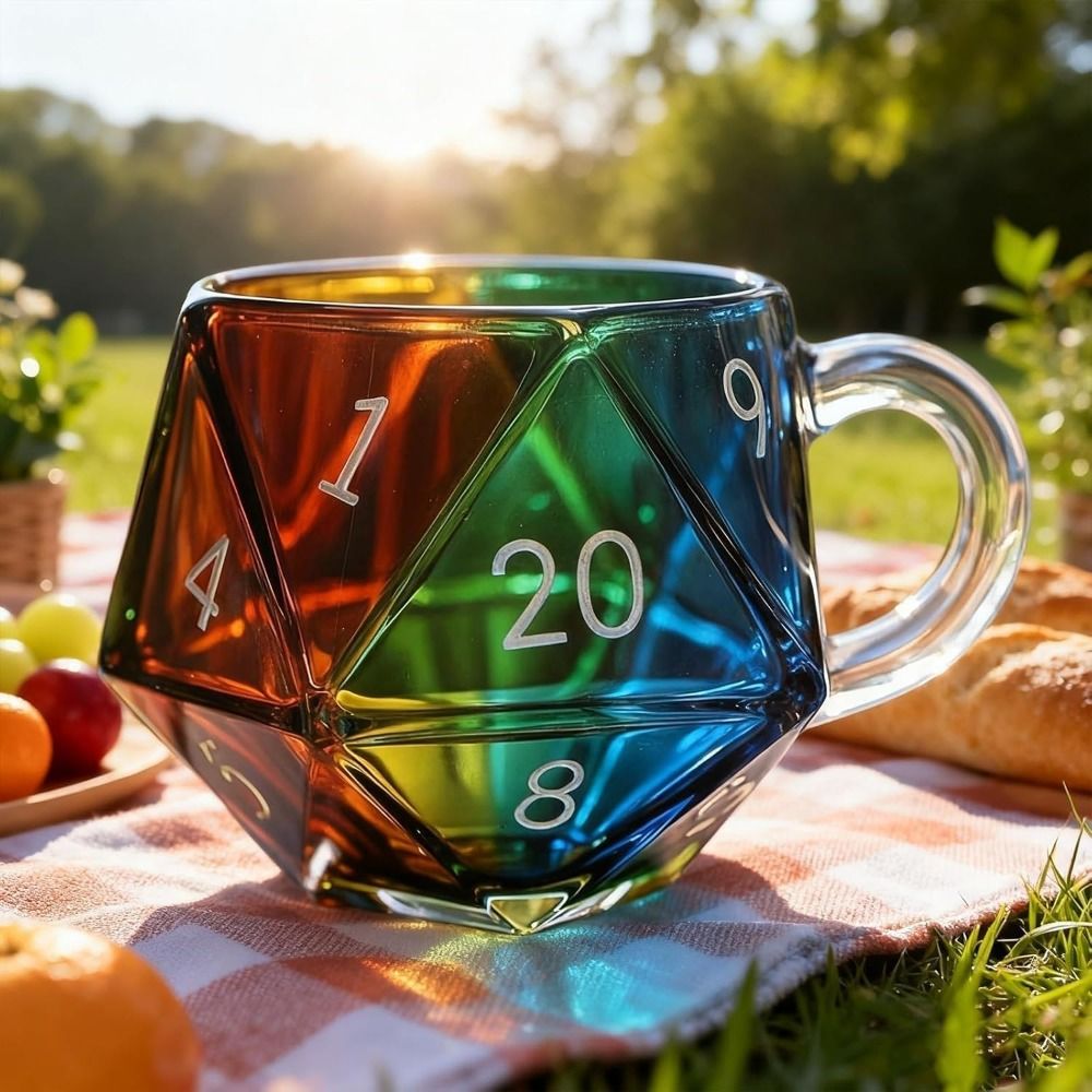 แก้วกาแฟทรงลูกเต๋า D20 ใสสีรุ้ - Board Game Pandemic บทวิจารณ์และราคา