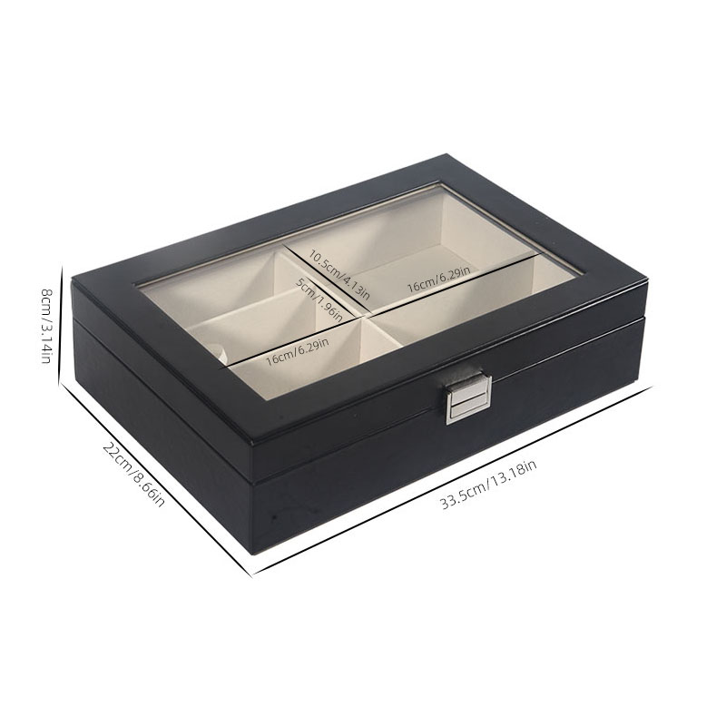 กล่องเก็บแว่นตา 6 ช่อง สีดำ กล - Token Tray Organizer บทวิจารณ์และราคา