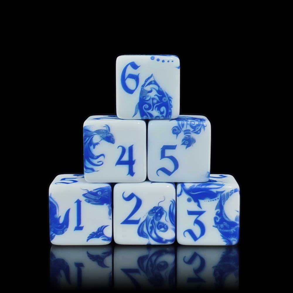 12 ชิ้น ลูกเต๋า 6 ด้าน ลายปลาค - Board Game Electronic Table บทวิจารณ์และราคา