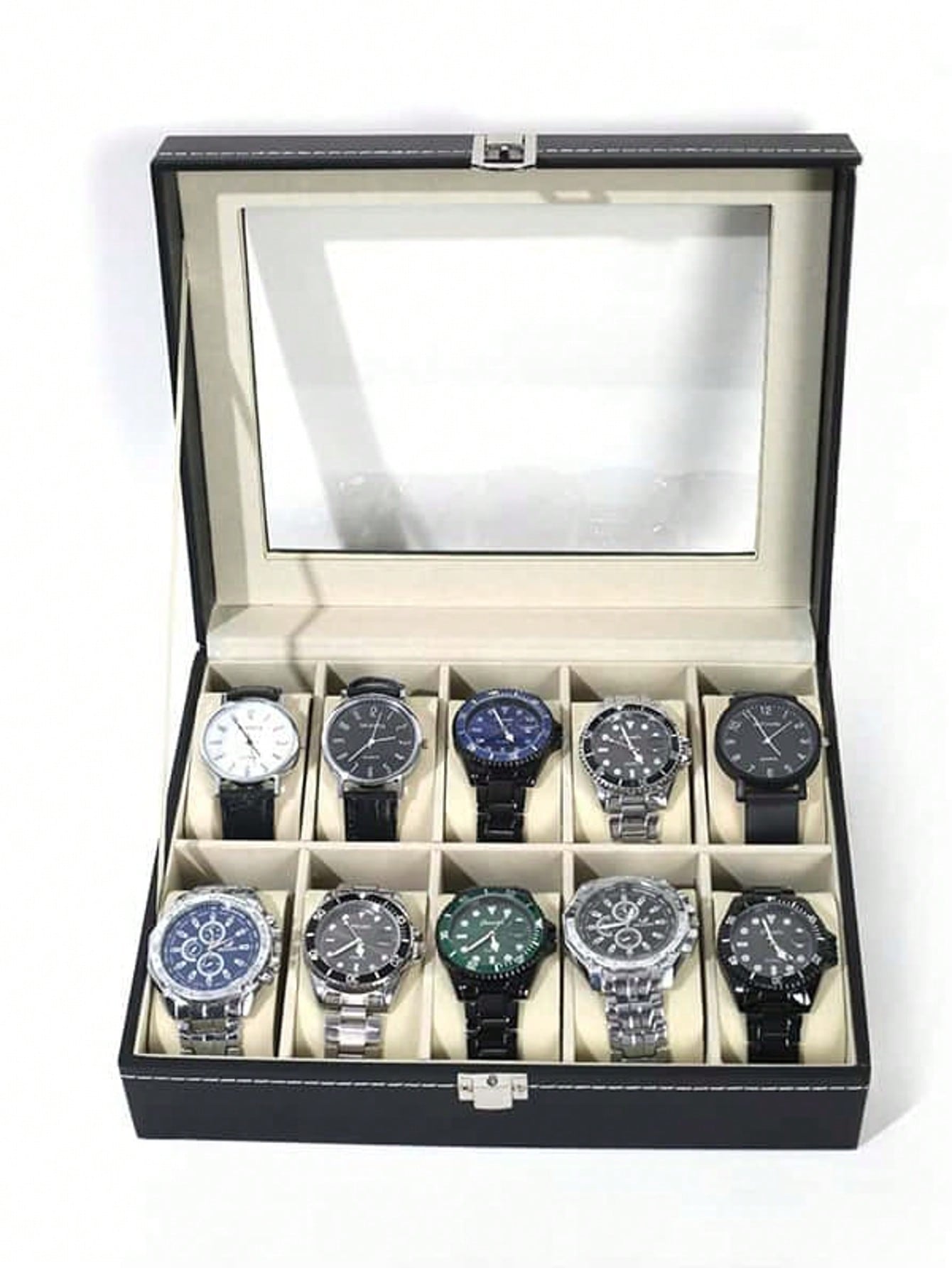 กล่องใส่นาฬิกาหนังพร้อมกุญแจล็ - Token Tray Organizer บทวิจารณ์และราคา