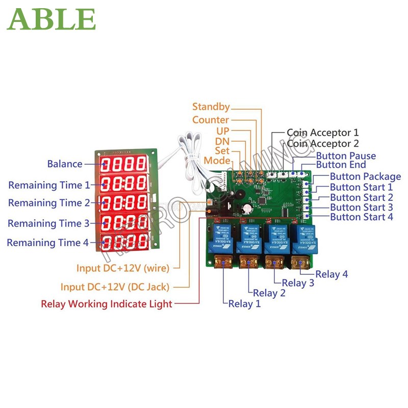 JY-215 Inbuilt เคาน์เตอร์ 4 ช่ - Board Game Economy บทวิจารณ์และราคา